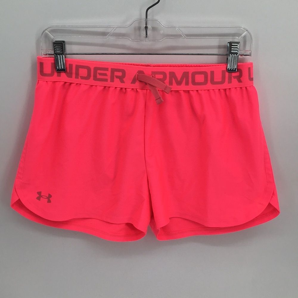 Under Armour Bright Pink Athletic Shorts Girls YXL